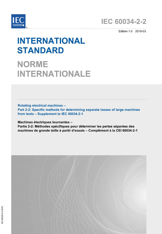 Cover IEC 60034-2-2:2010